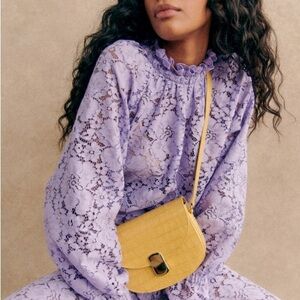 Sezane lilac Sheila blouse NWT